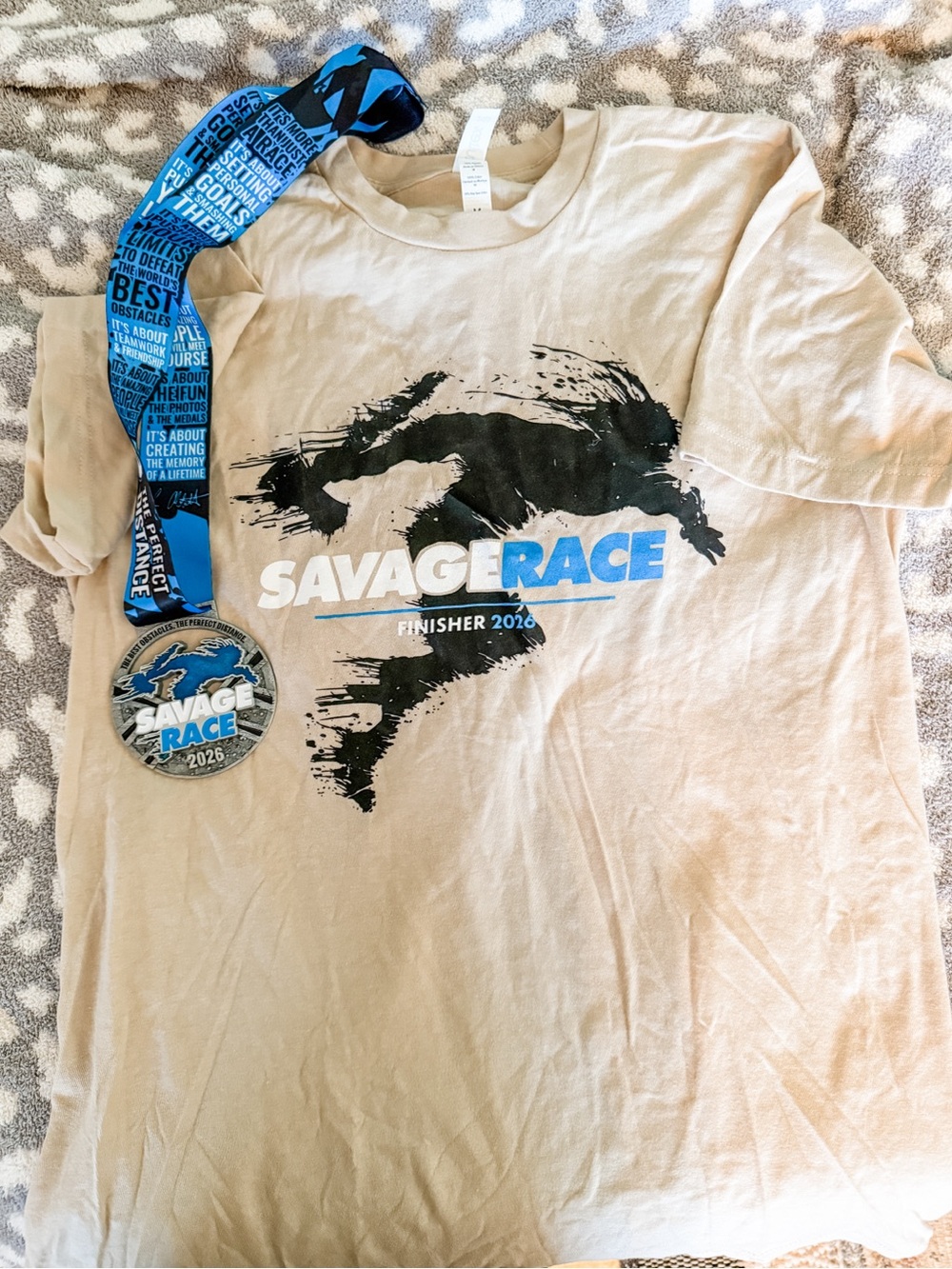 Unisex Savage Race 2026 Finisher Tee and Medal Combo
